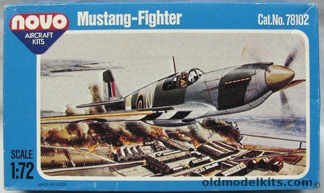 Novo 1/72 Mustang P-51A Mk.2 - RAF No.2 Sq 1944 or USAAF 1st Air Commando India 1944 (Col. Cochran) - (ex-Frog), 78102 plastic model kit
